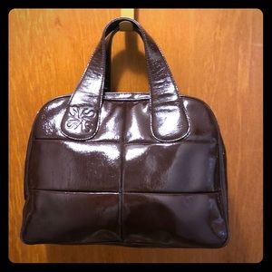 Simply Vera Wang Chocolate Patten Leather Bag
